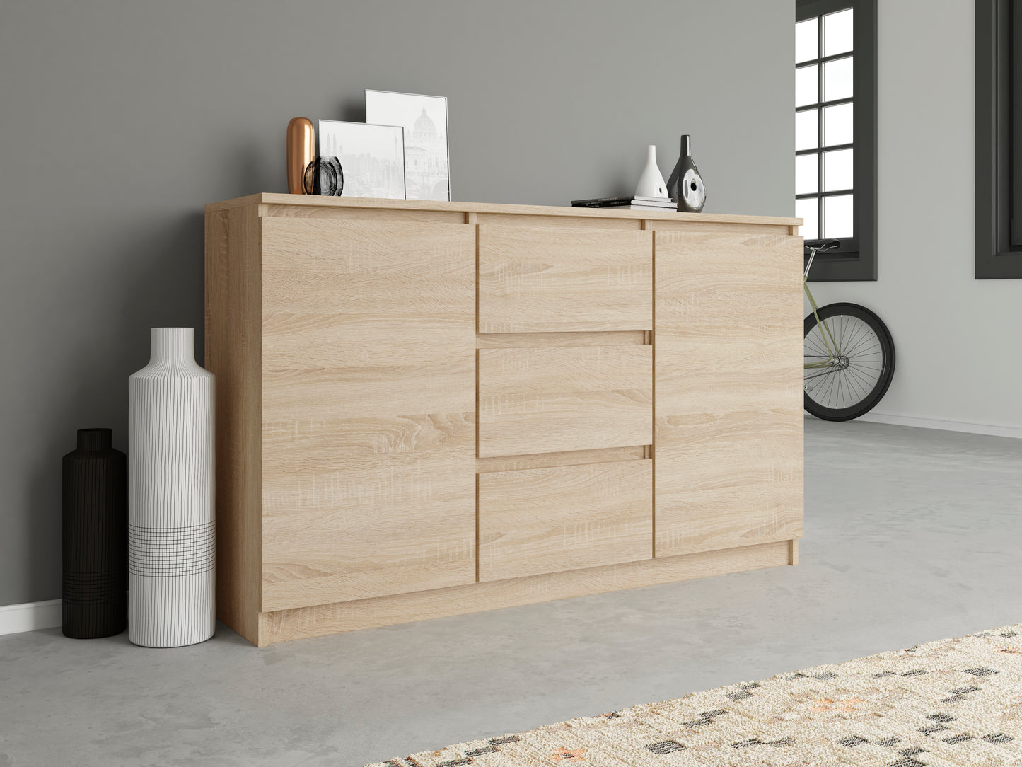 2 Door 3 Draw Sideboard