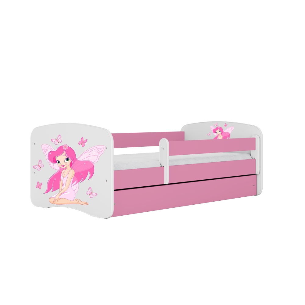 Children's Bed and Mattress HAPPY DREAMS 160/80 PINK WHITE