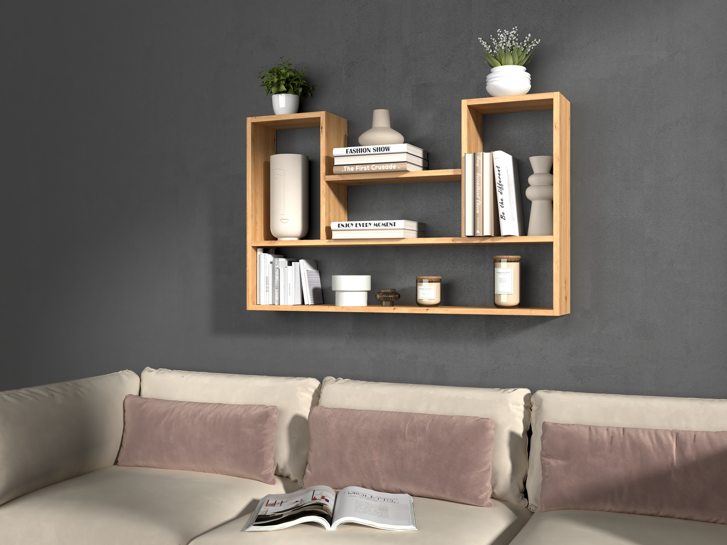 4P Bilbao Wall-Mounted Shelf