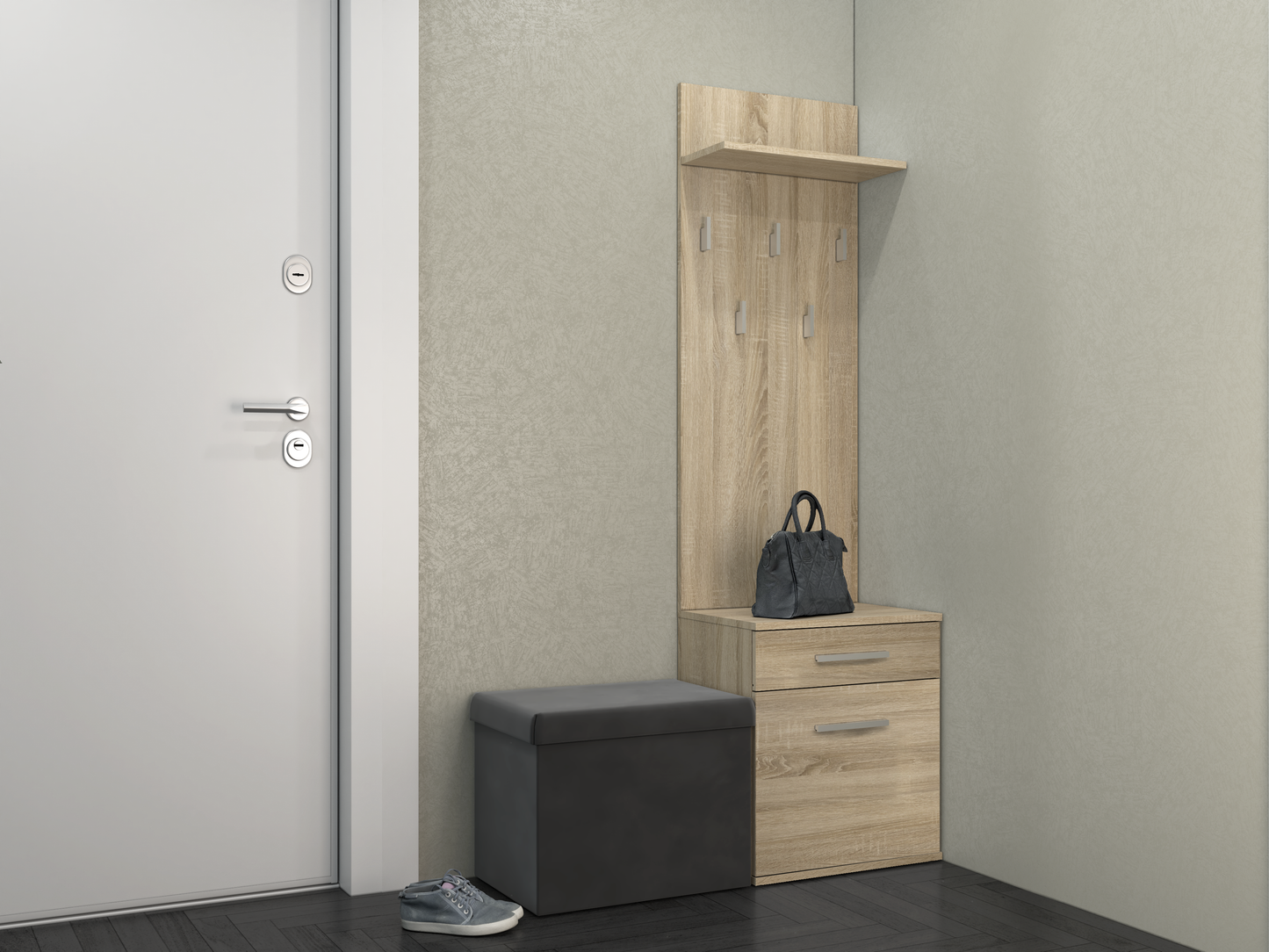 Duo Shoe Cabinet and Coat Rack