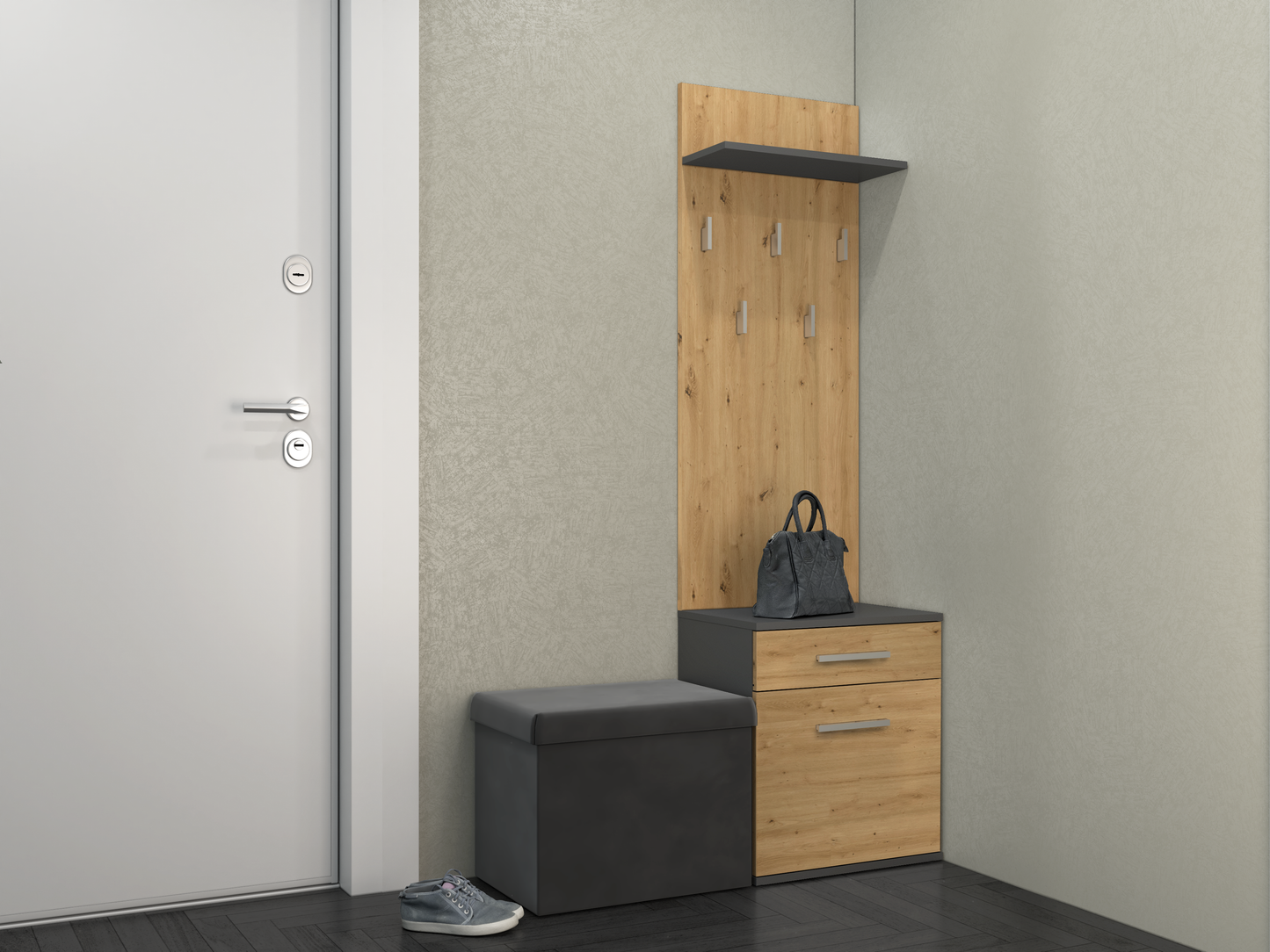 Duo Shoe Cabinet and Coat Rack