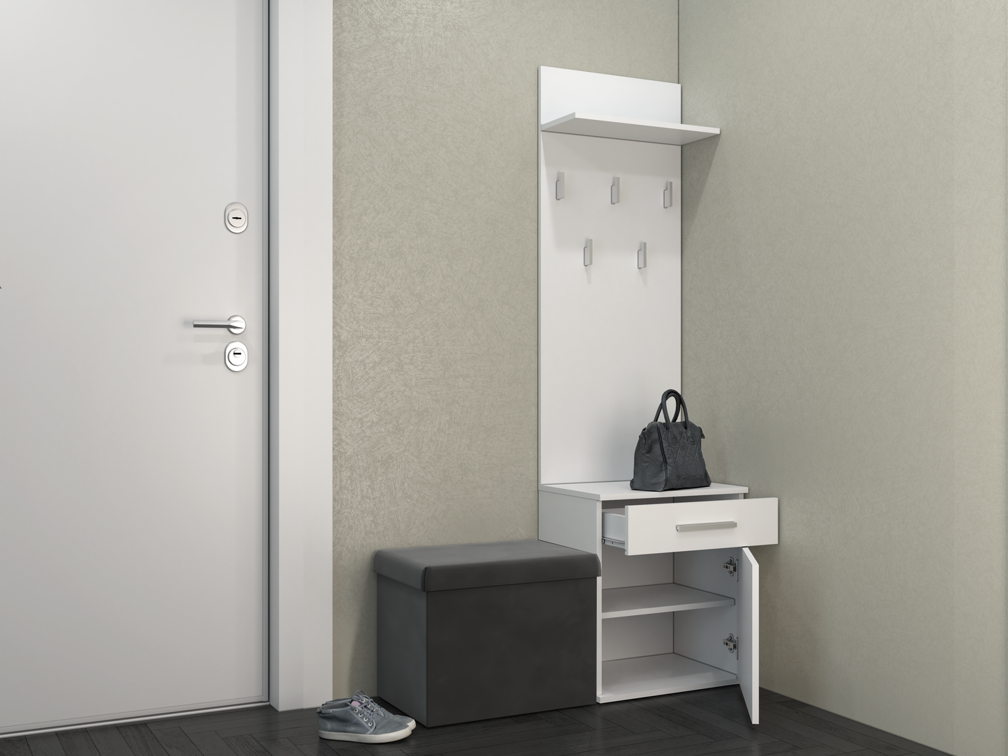 Duo Shoe Cabinet and Coat Rack