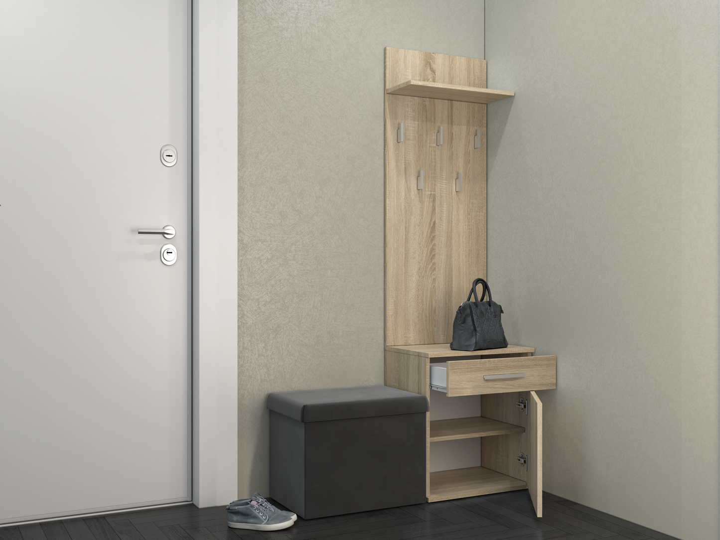 Duo Shoe Cabinet and Coat Rack