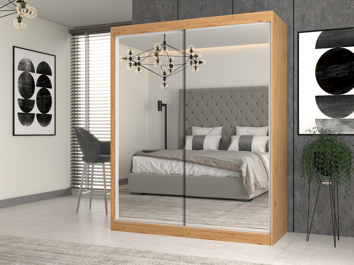 IGA 160 Mirrors Wardrobe