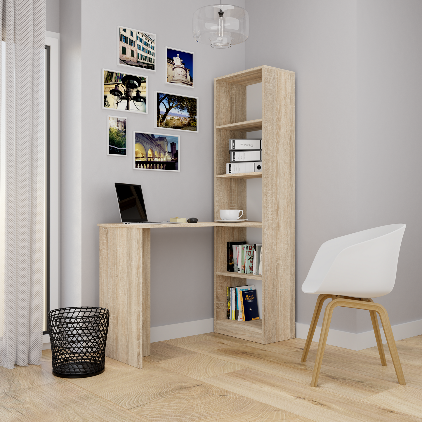 Computer Desk With Book Shelf