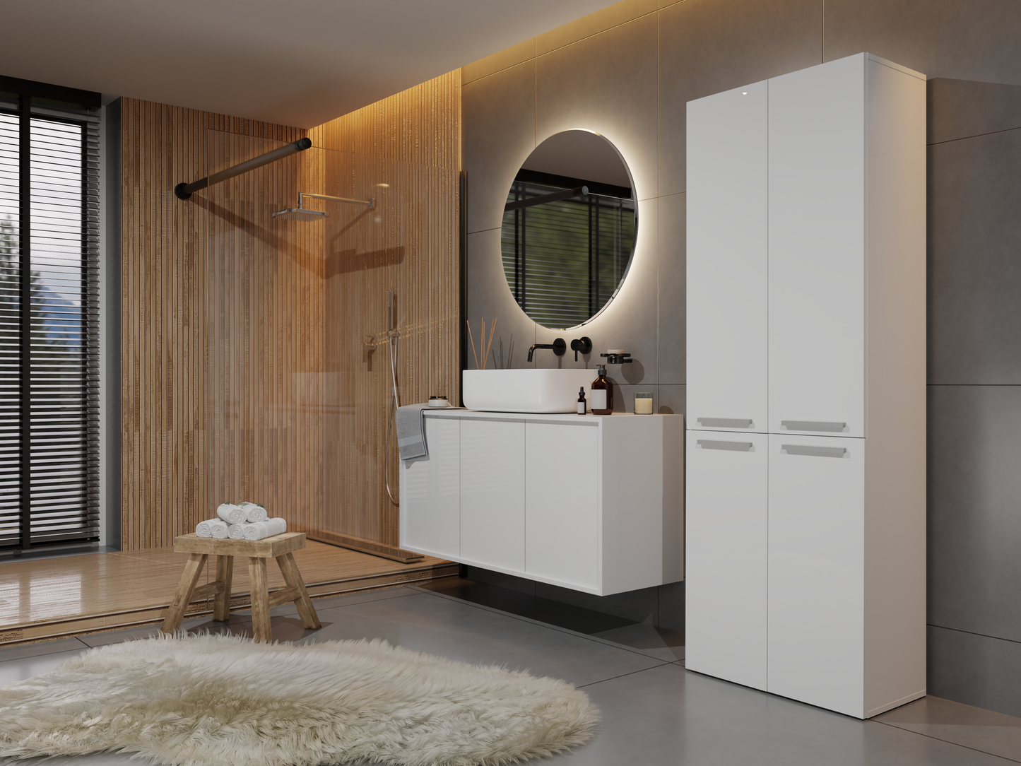 Nel DD 1K Bathroom Cabinet