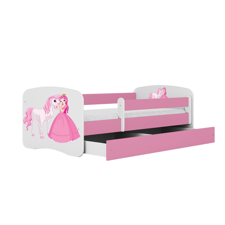 Children's Bed and Mattress HAPPY DREAMS 160/80 PINK WHITE