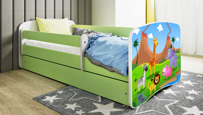 Children's Bed and Mattress HAPPY DREAMS 140/70 GREEN
