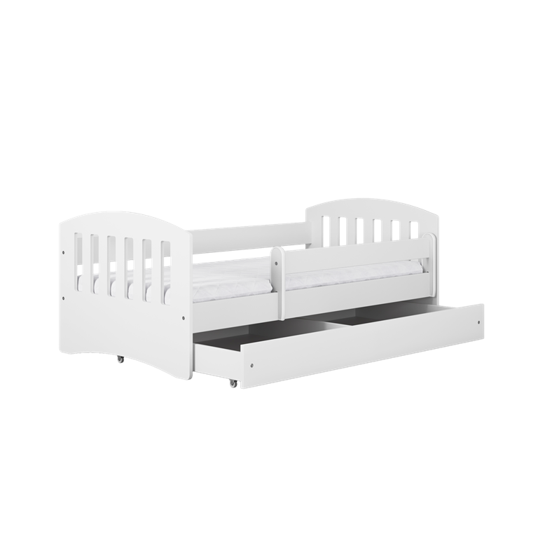 Children's Bed and Mattress CLASSIC 180/80 WHITE