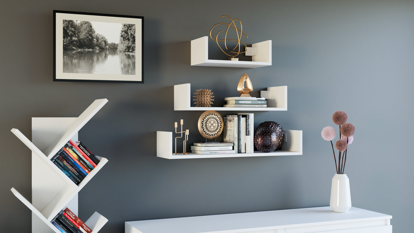 3P Mobi Set of Three Wall-Mounted Shelves