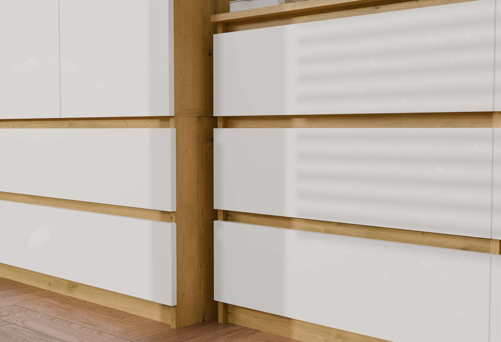 M6 Malwa Chest of Drawers 120cm - Artisan Oak White