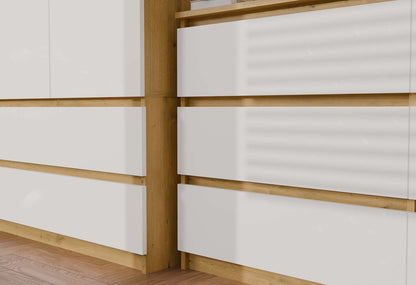 M6 Malwa Chest of Drawers 120cm - Artisan Oak White