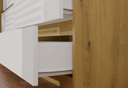 M6 Malwa Chest of Drawers 120cm - Artisan Oak White