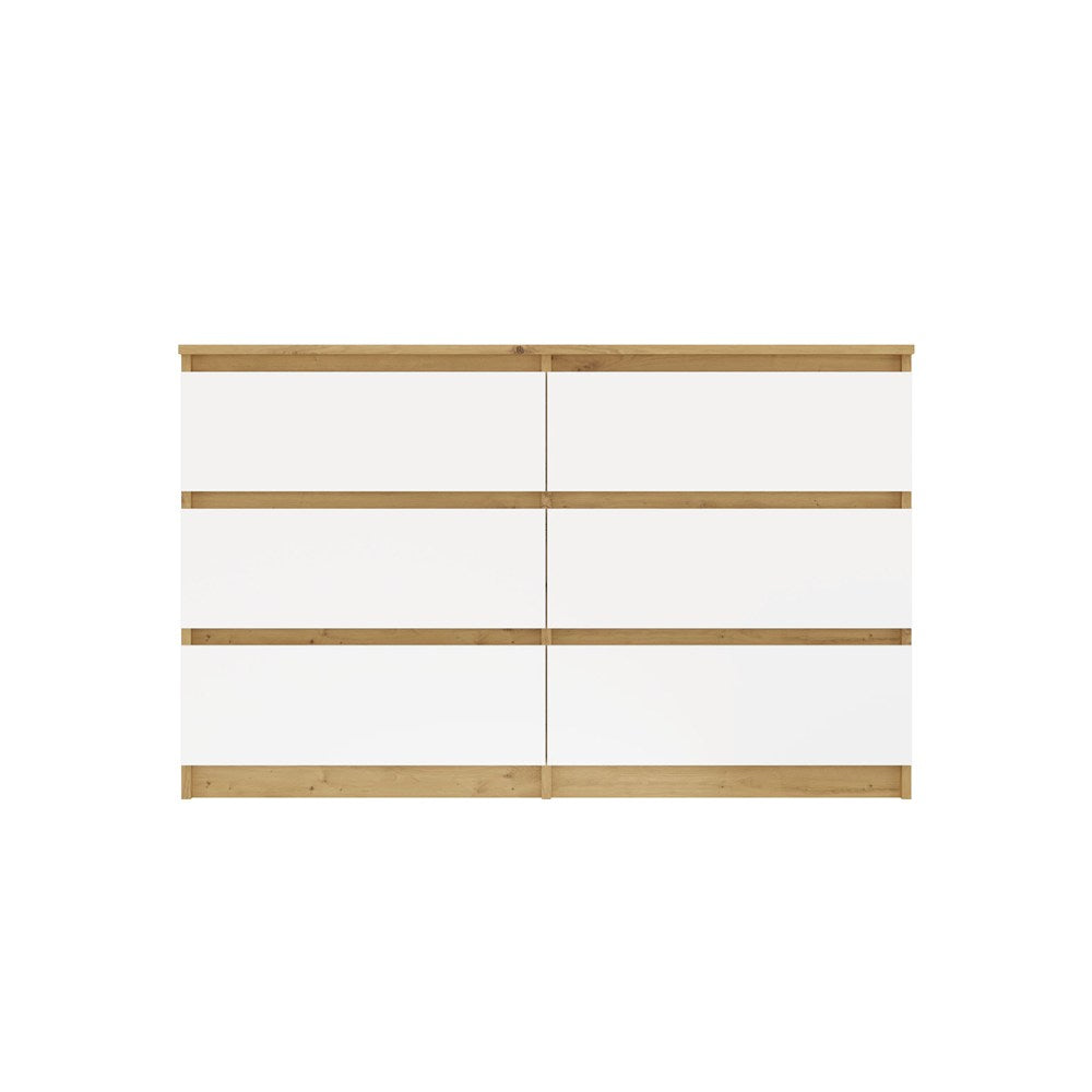 M6 Malwa Chest of Drawers 120cm - Artisan Oak White