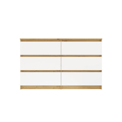 M6 Malwa Chest of Drawers 120cm - Artisan Oak White