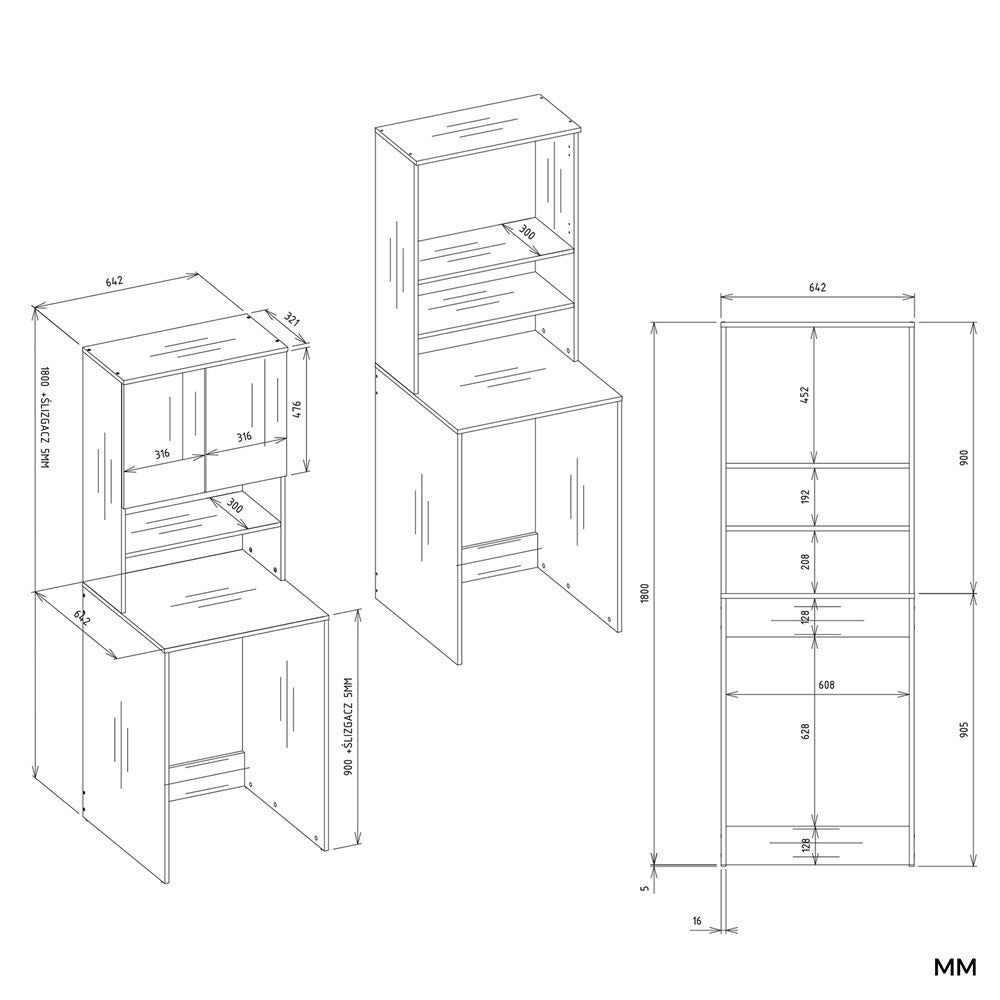 Pola Multi Cabinet - Artisan Anthracite
