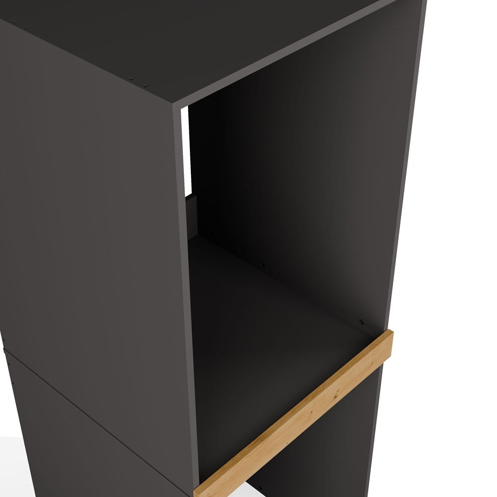 Pola Twin Washer & Dryer Cabinet - Anthracite Artisan Oak