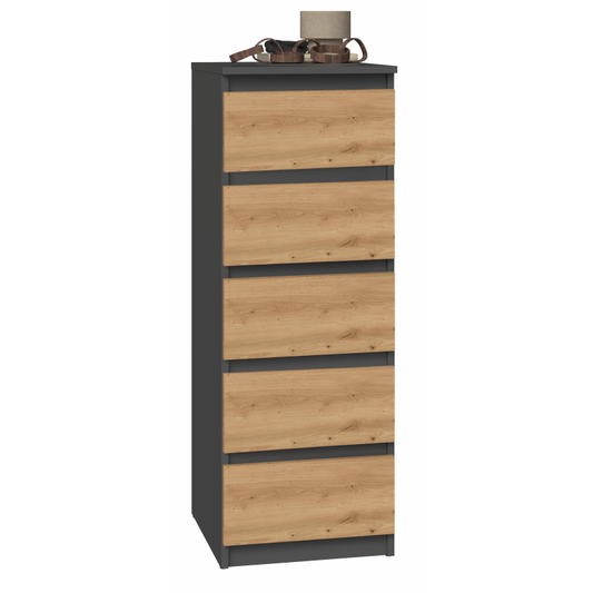 W5 Malwa Tall Chest of Drawers 40cm - 5 Drawers