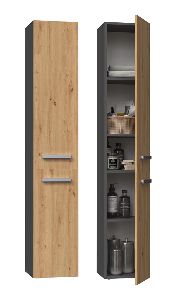Nel II Slim Tall Freestanding Bathroom Cabinet with 5 Shelves