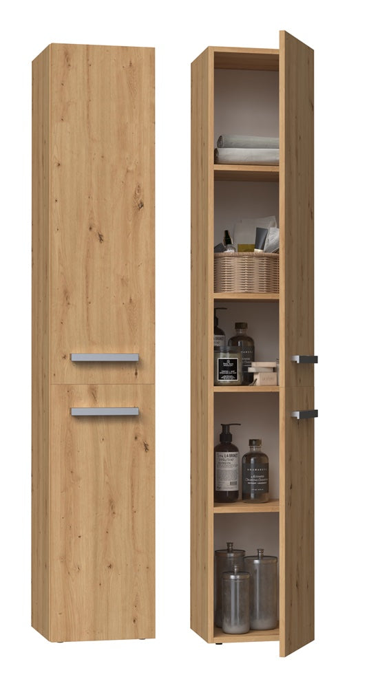 Nel II Slim Tall Freestanding Bathroom Cabinet with 5 Shelves