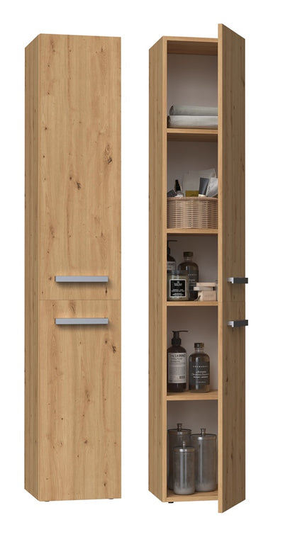 Nel II Slim Tall Freestanding Bathroom Cabinet with 5 Shelves