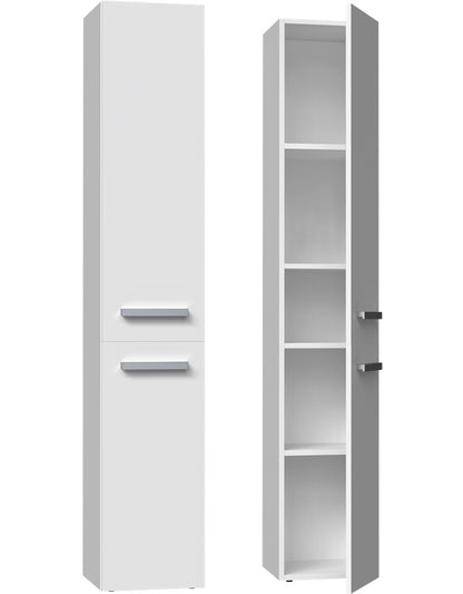 Nel II Slim Tall Freestanding Bathroom Cabinet with 5 Shelves
