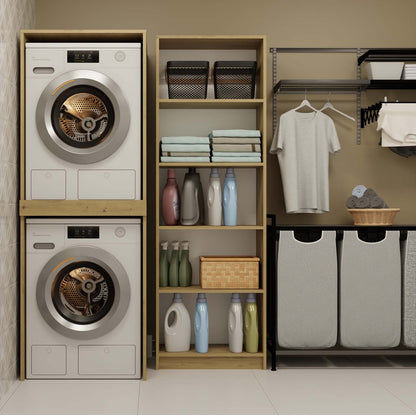 Pola Twin Laundry Cabinet Washer Dryer Storage