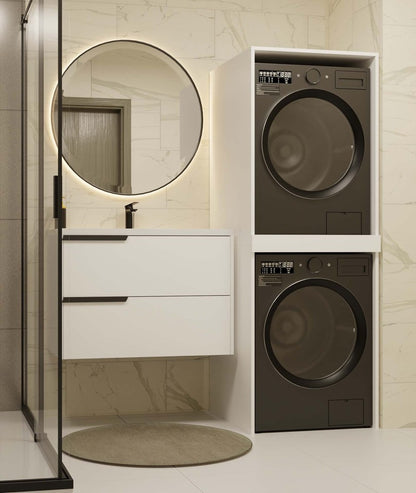 Pola Twin Laundry Cabinet Washer Dryer Storage