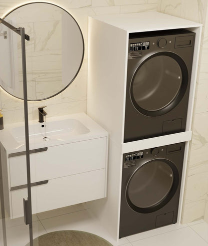 Pola Twin Laundry Cabinet Washer Dryer Storage