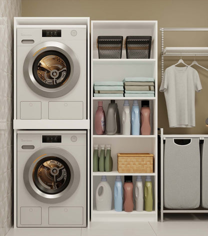 Pola Twin Laundry Cabinet Washer Dryer Storage