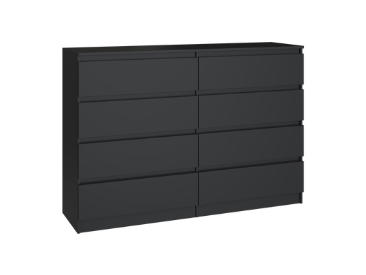 M8 Malwa Large Chest of Drawers 140cm - 8 Drawers
