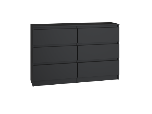 M6 Malwa Chest of Drawers 120cm x 30cm - 6 Drawers