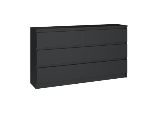 M6 Malwa Large Chest of Drawers 140cm - 6 Drawers